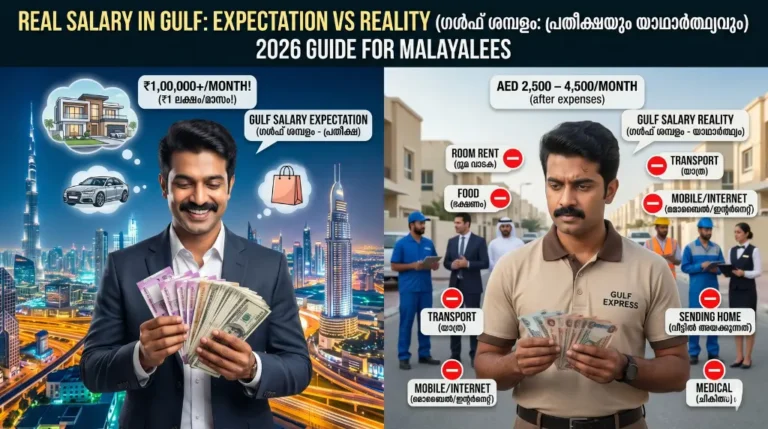 Real Salary in Gulf: Expectation vs Reality (2026 Guide for Malayalees) real salary in Gulf
