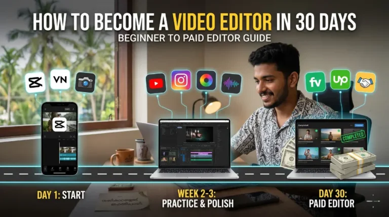 How to Become a Video Editor in 30 Days (Beginner to Paid Editor Guide) become a video editor in 30 days