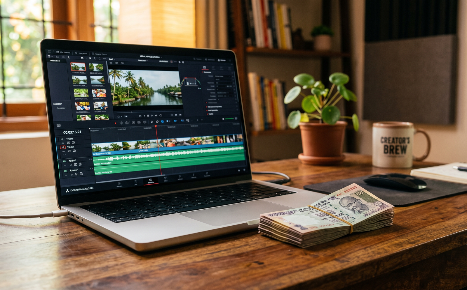 Earnings from a low-cost video editing course business