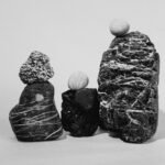 Abstract minimalist balance of natural stones